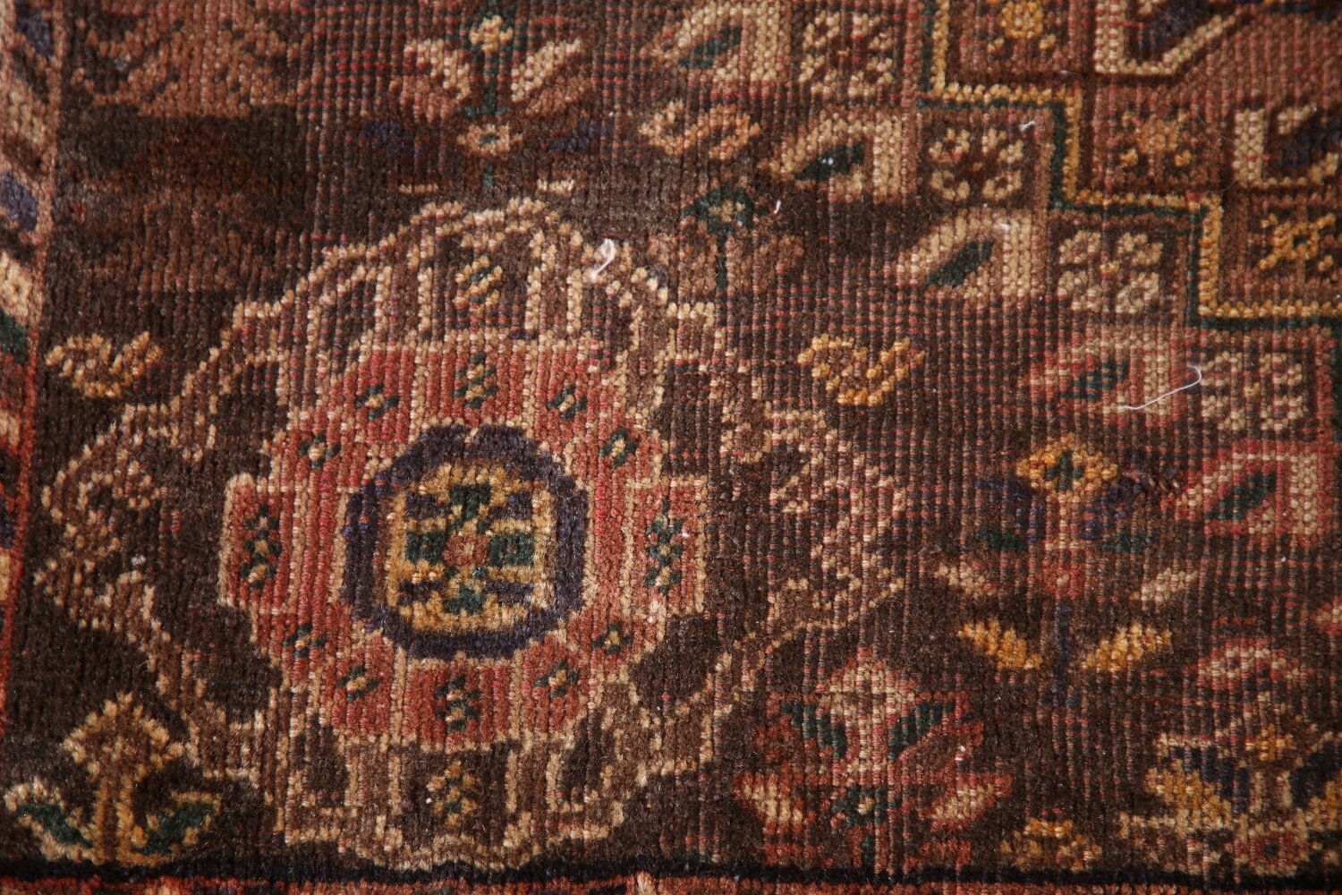 Antique Wool Qashqai Persian Rug 4x5