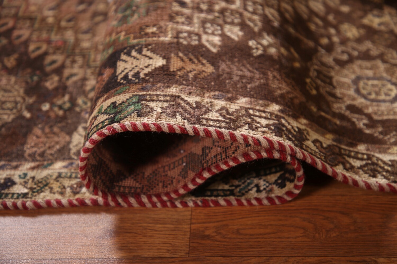 Antique Wool Qashqai Persian Rug 4x5