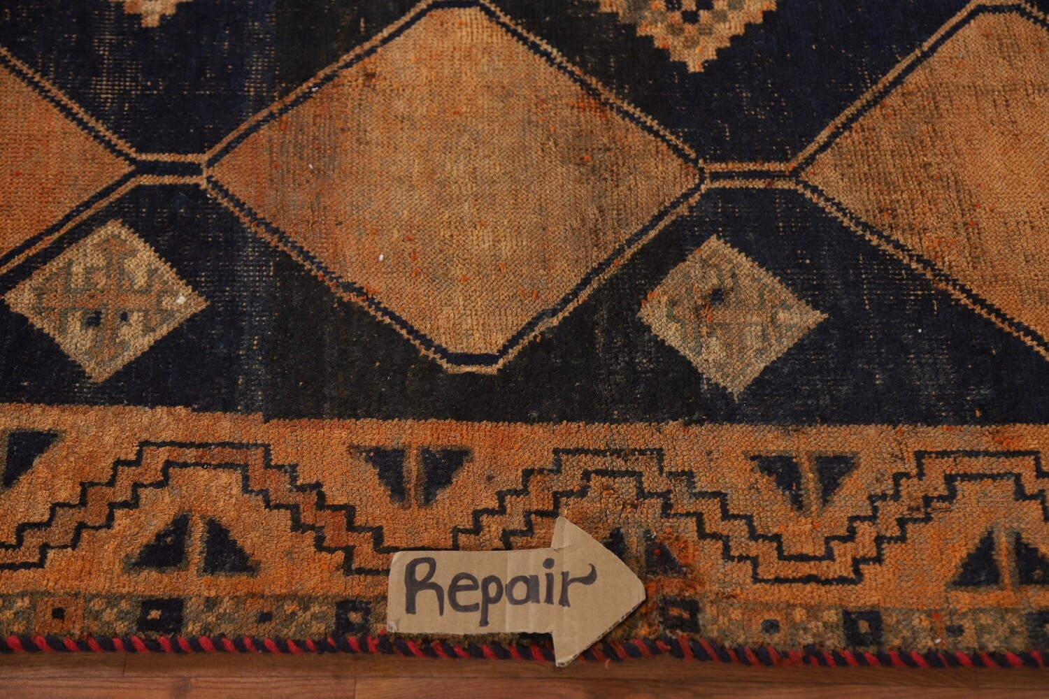 Antique Geometric Lori Persian Rug 4x7