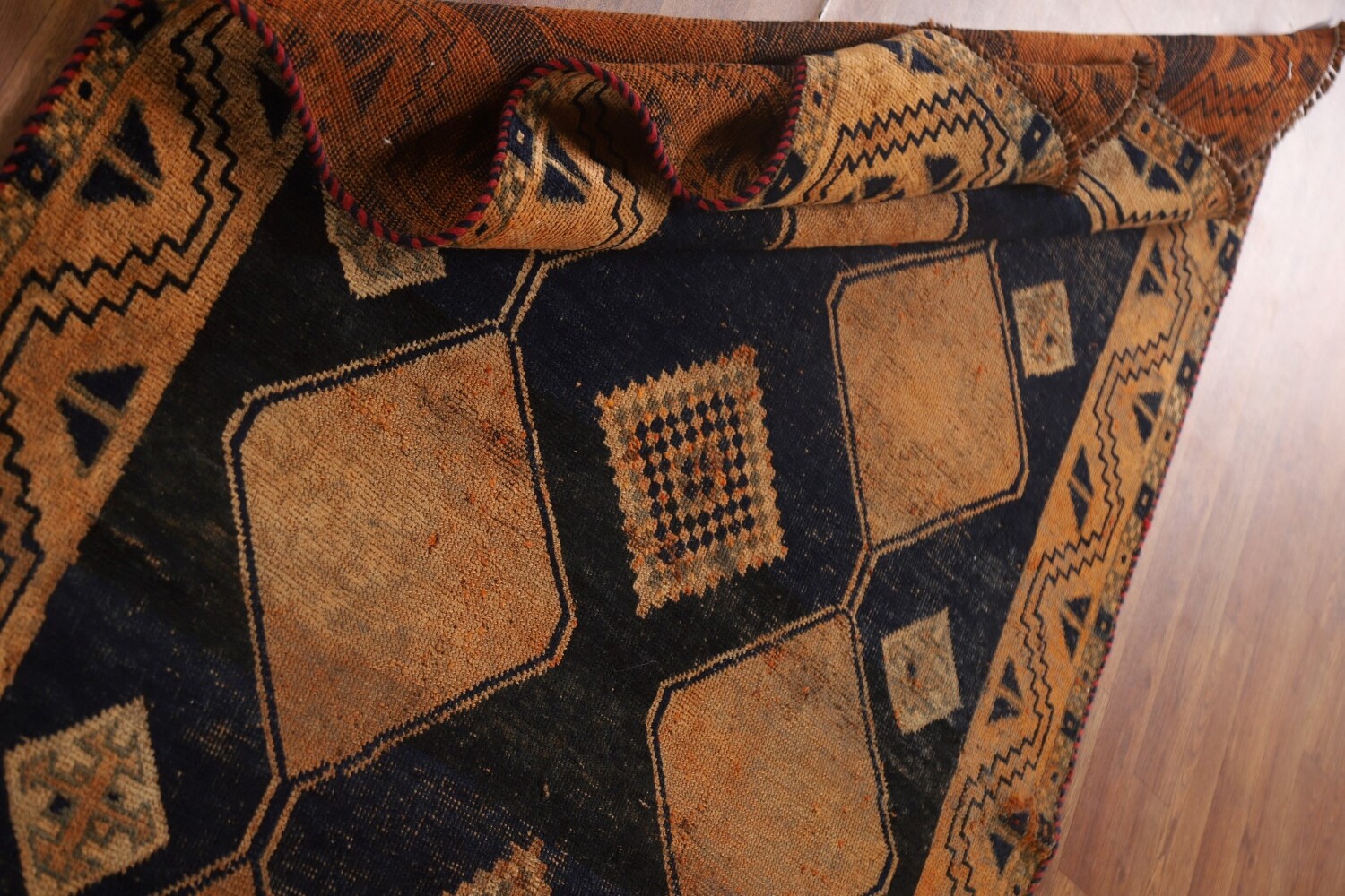 Antique Geometric Lori Persian Rug 4x7