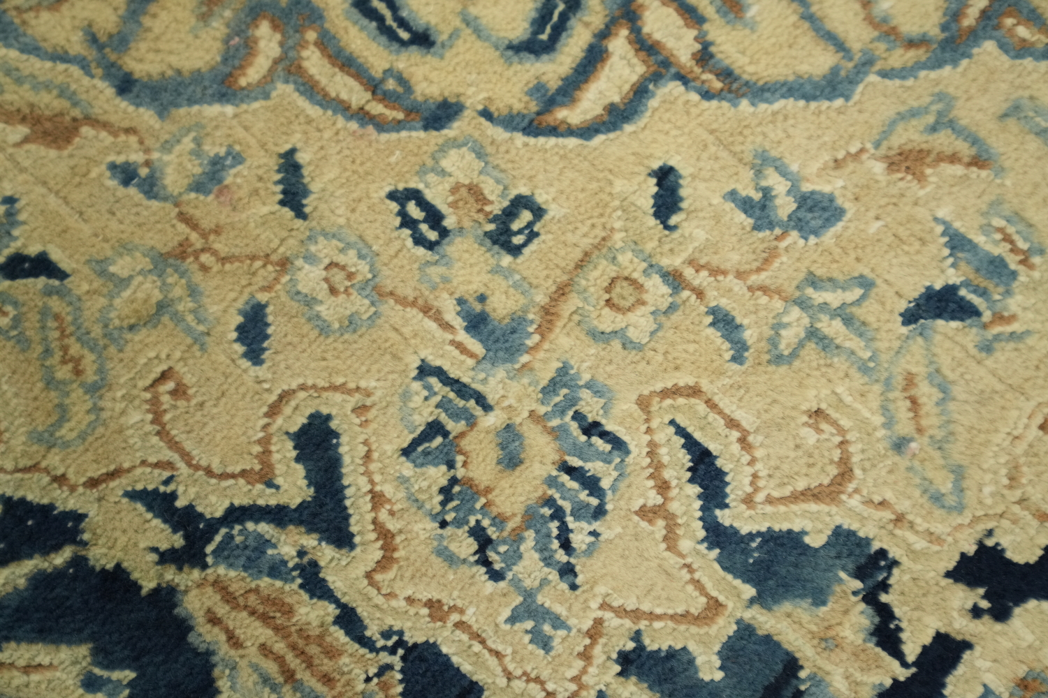 Vintage Blue Nain Toodeshk Persian Rug 4x6