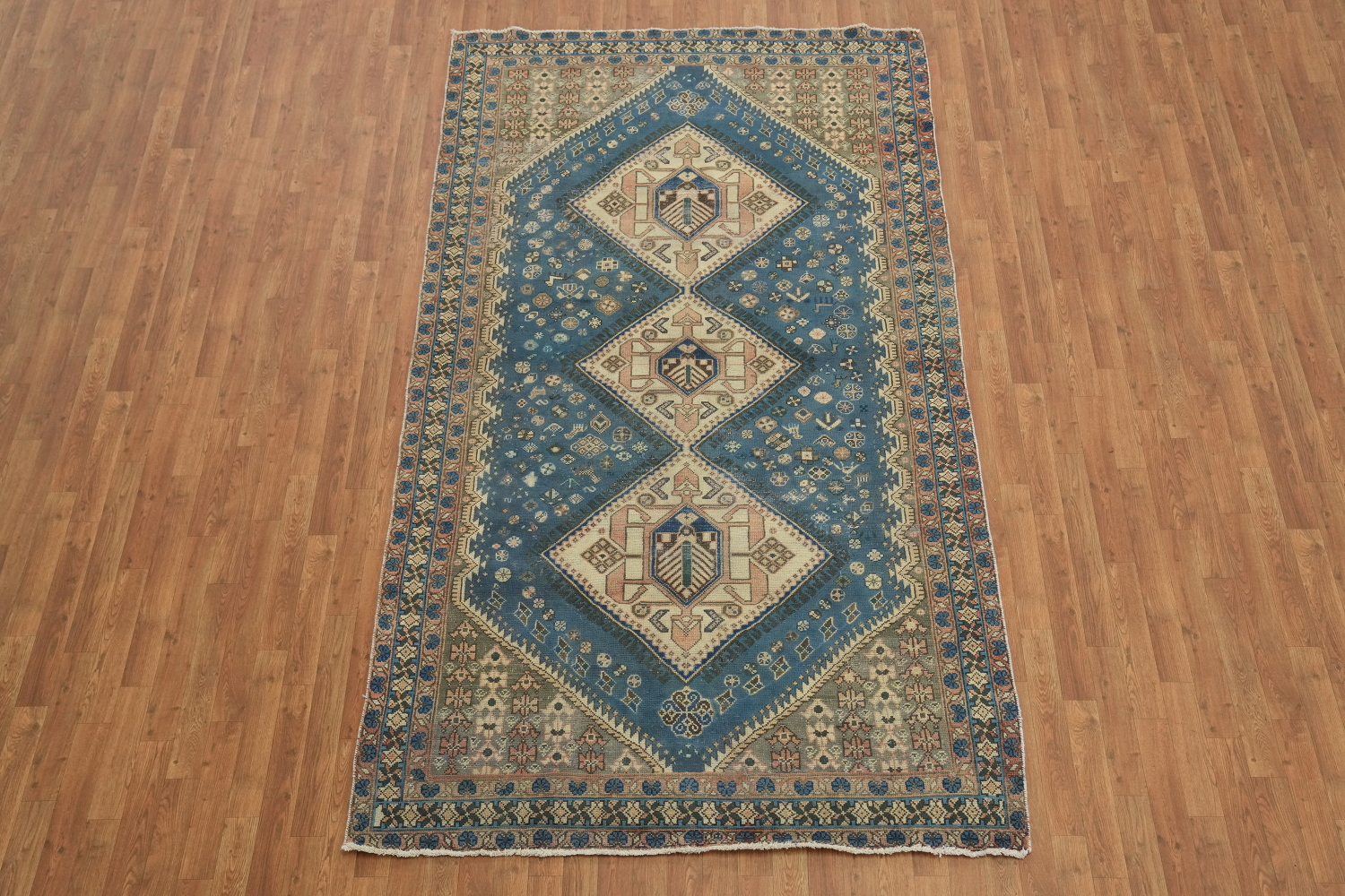 Blue Tribal Bakhtiari Persian Area Rug 6x10