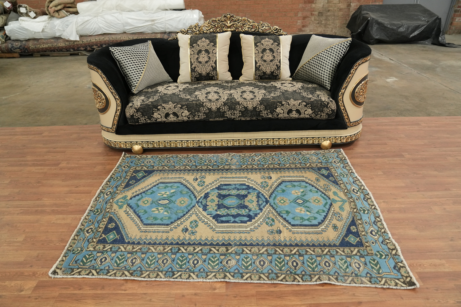 Geometric Wool Bakhtiari Persian Rug 5x7