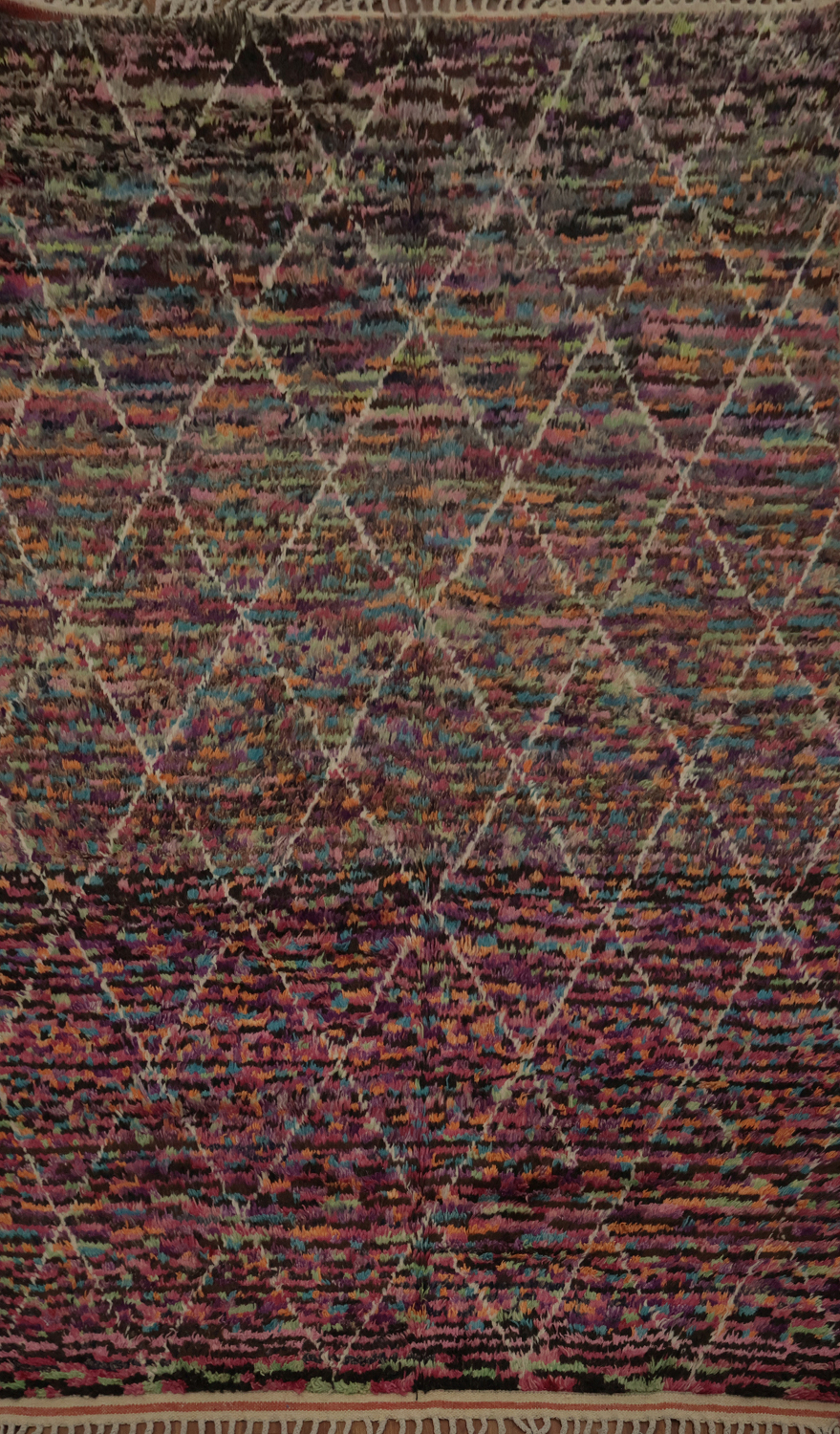 Colorful Moroccan Area Rug 6x10 with Geometric Design