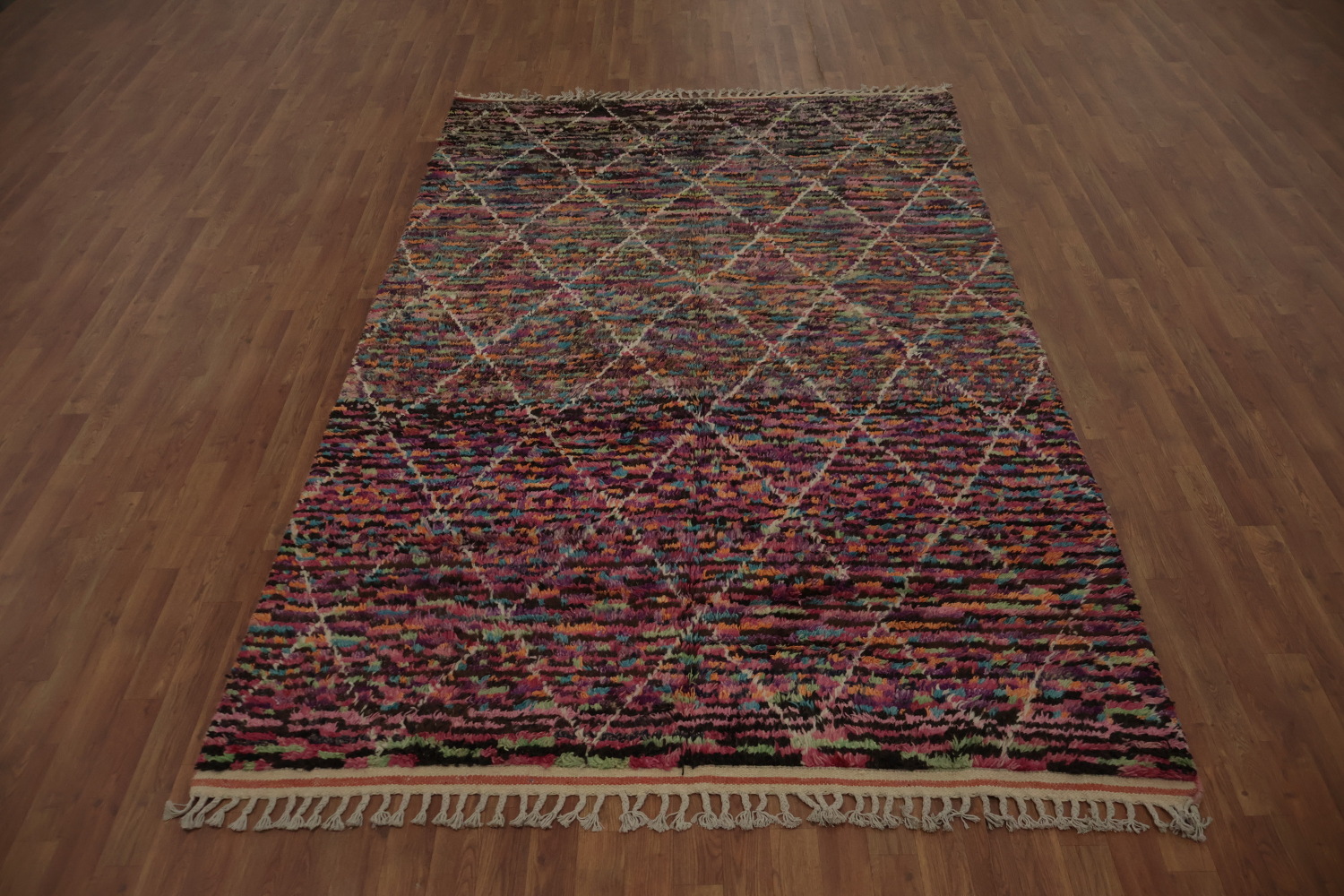 Colorful Moroccan Area Rug 6x10 with Geometric Design