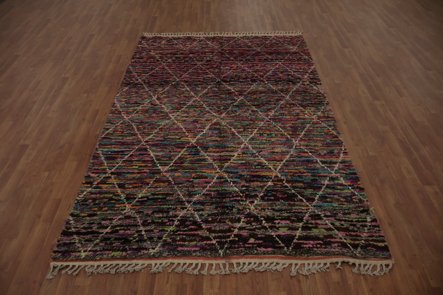 Colorful Moroccan Area Rug 6x10 with Geometric Design