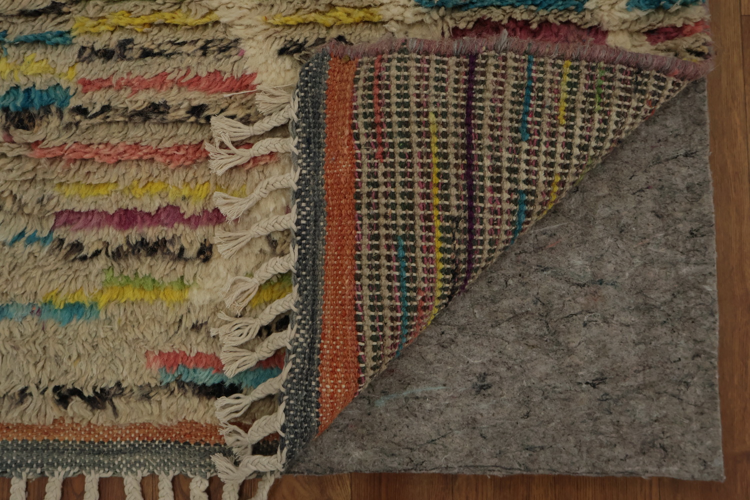 Intricate Zigzag Pattern Moroccan Large Rug 9x15 in Earthy Tones