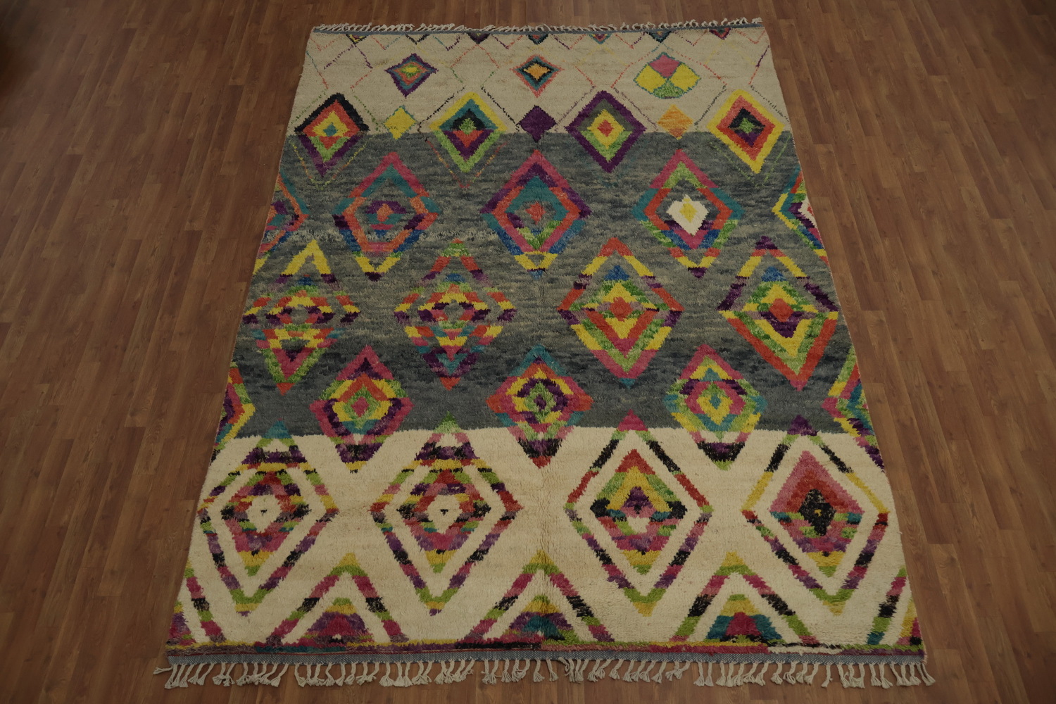 Radiant Multicolor Moroccan Area Rug 8x11 A Boho Chic Statement