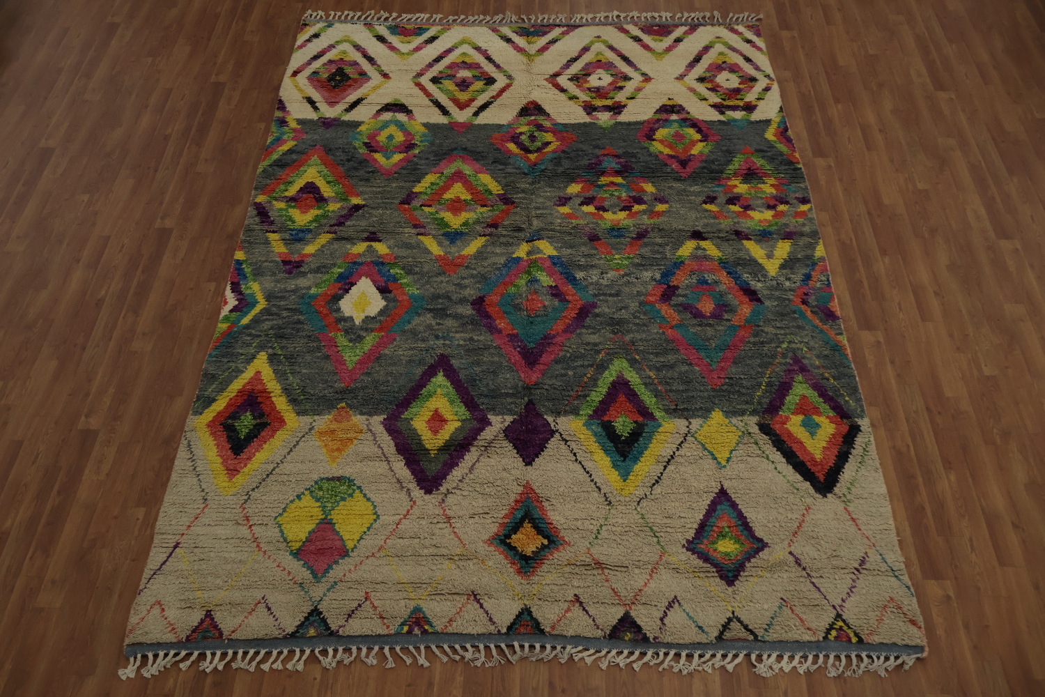 Radiant Multicolor Moroccan Area Rug 8x11 A Boho Chic Statement
