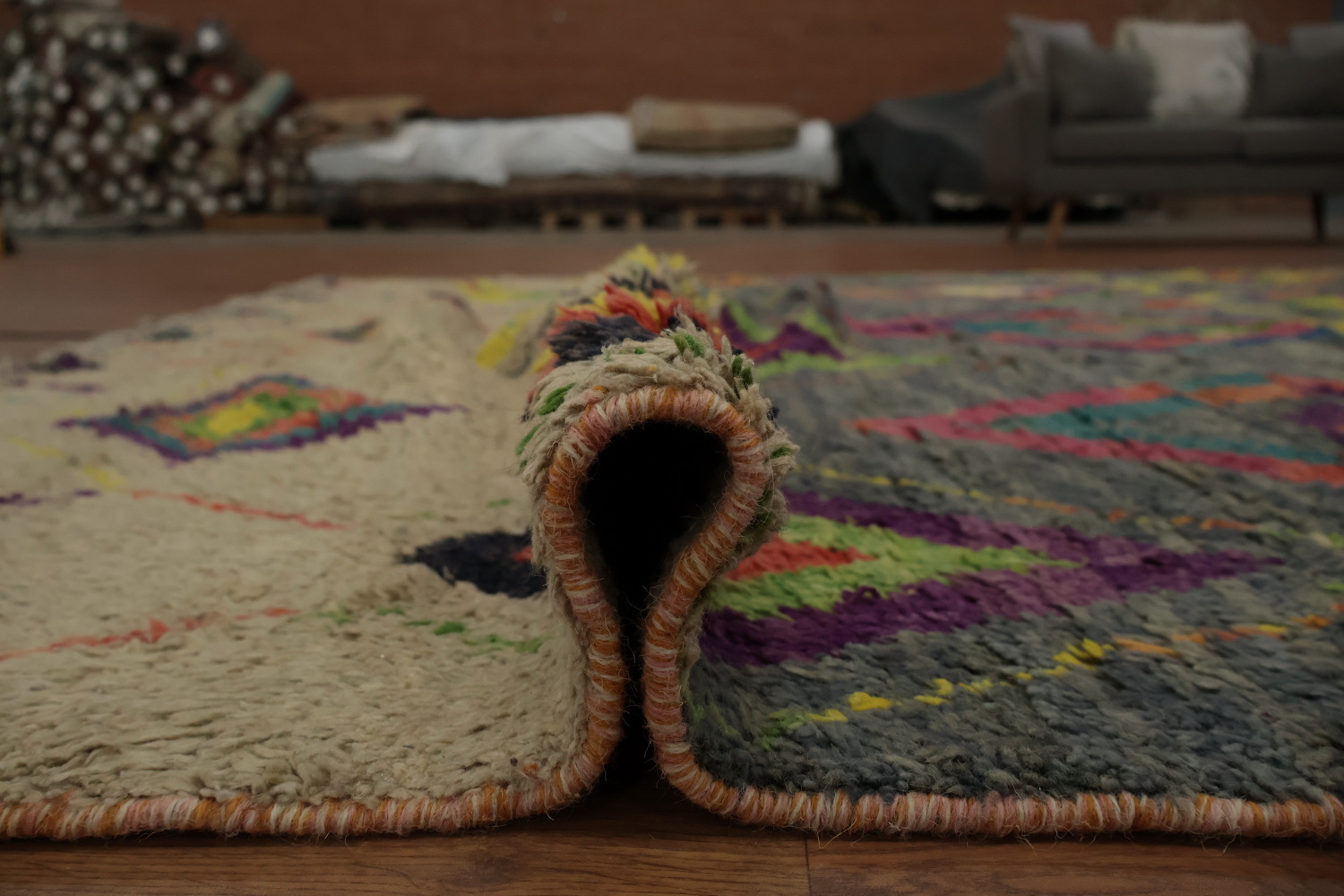 Radiant Multicolor Moroccan Area Rug 8x11 A Boho Chic Statement
