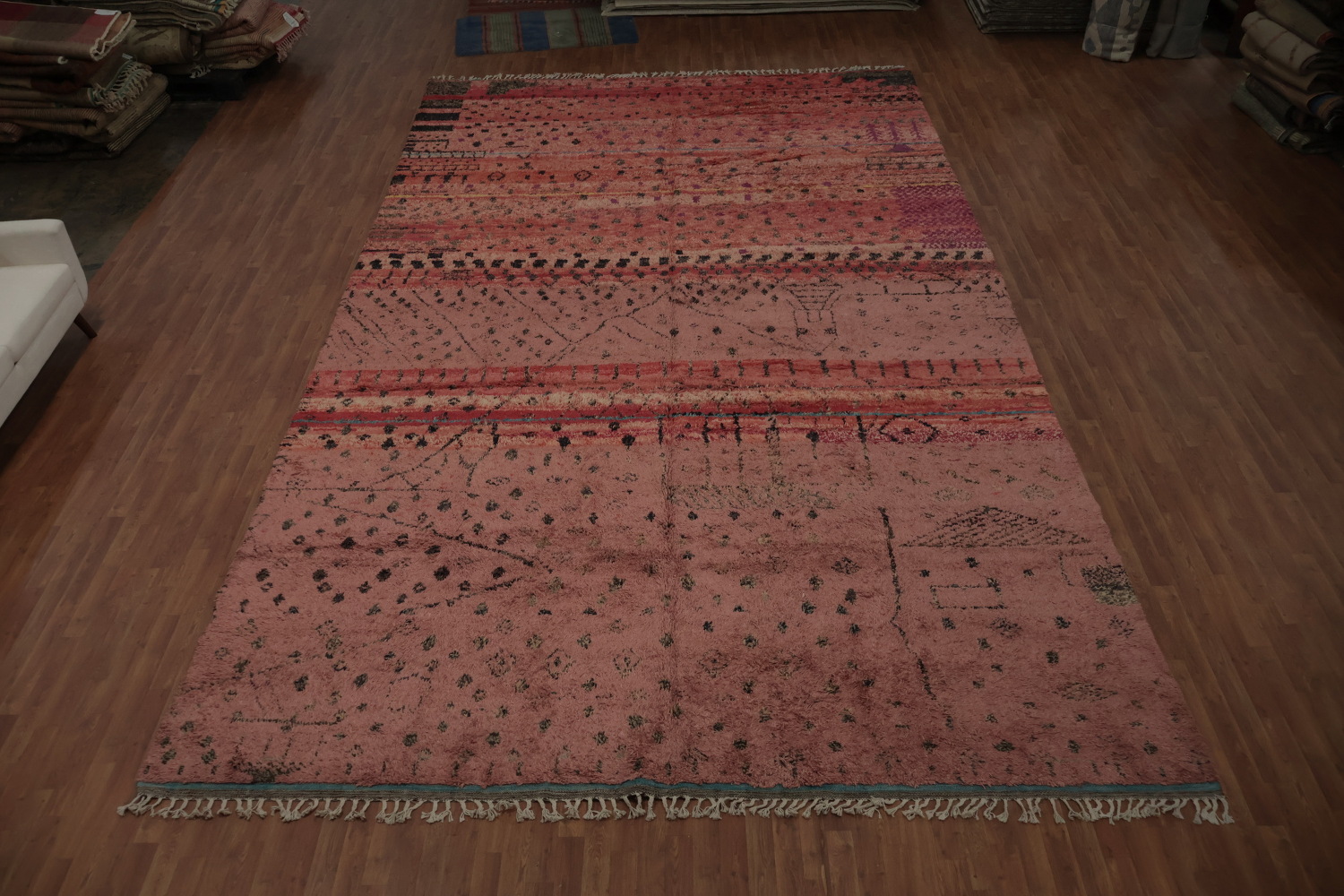 Cozy Ethnic Boho Moroccan Large Rug 11x19 for Adding Warmth to Spaces