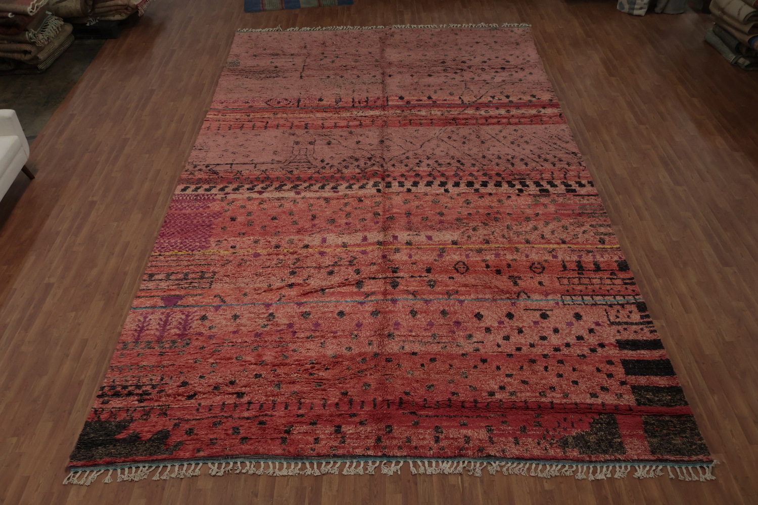 Cozy Ethnic Boho Moroccan Large Rug 11x19 for Adding Warmth to Spaces