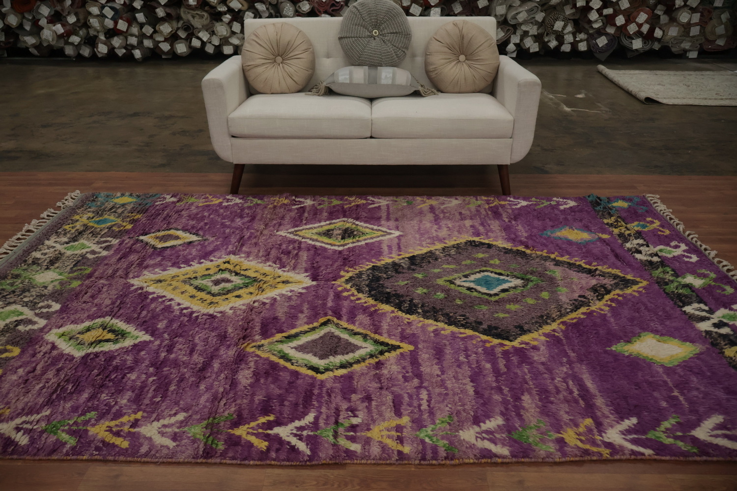 Purple Moroccan Oriental Area Rug 6x10