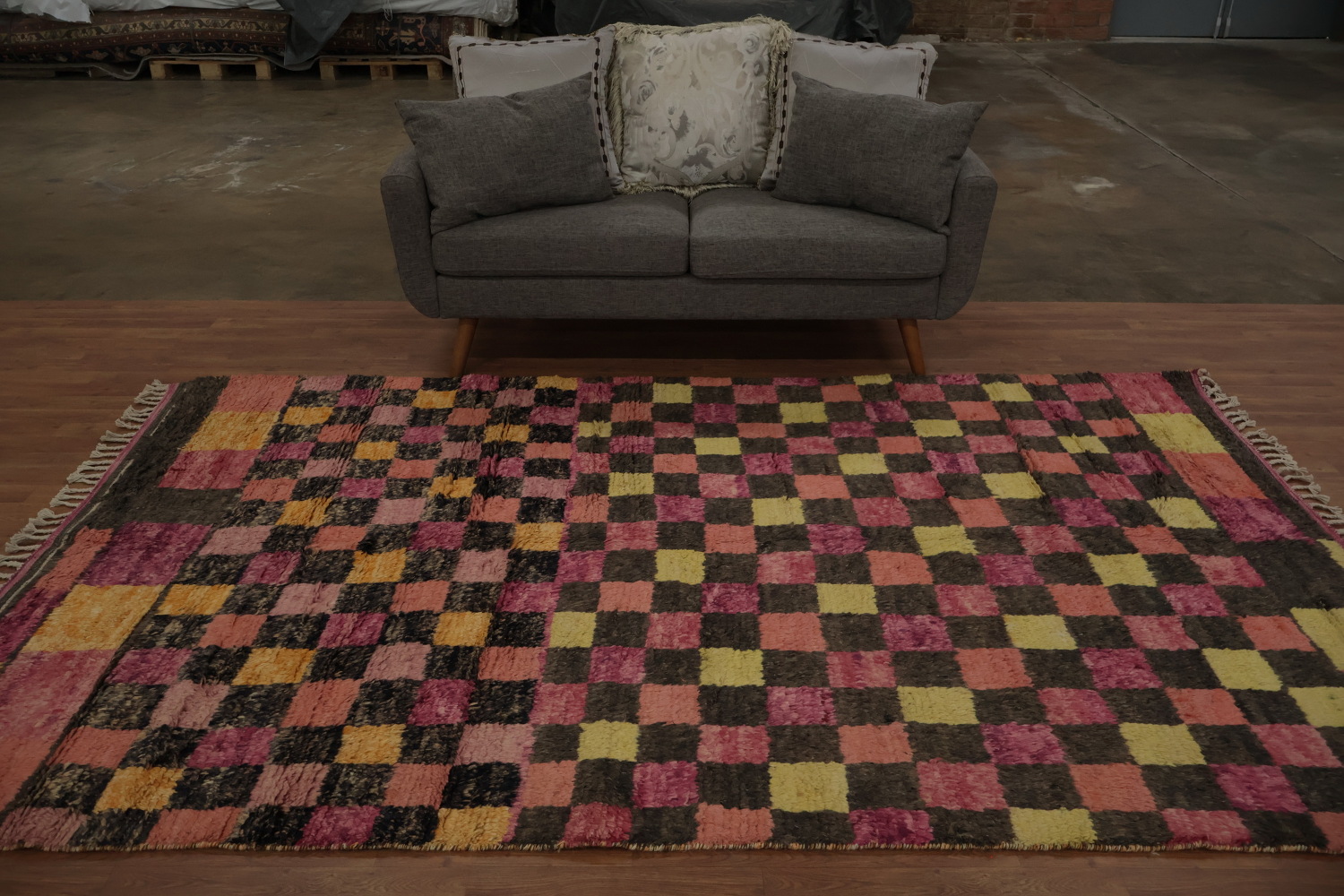 Checkered Moroccan Area Rug 6x10 for a Chic and Modern Look
