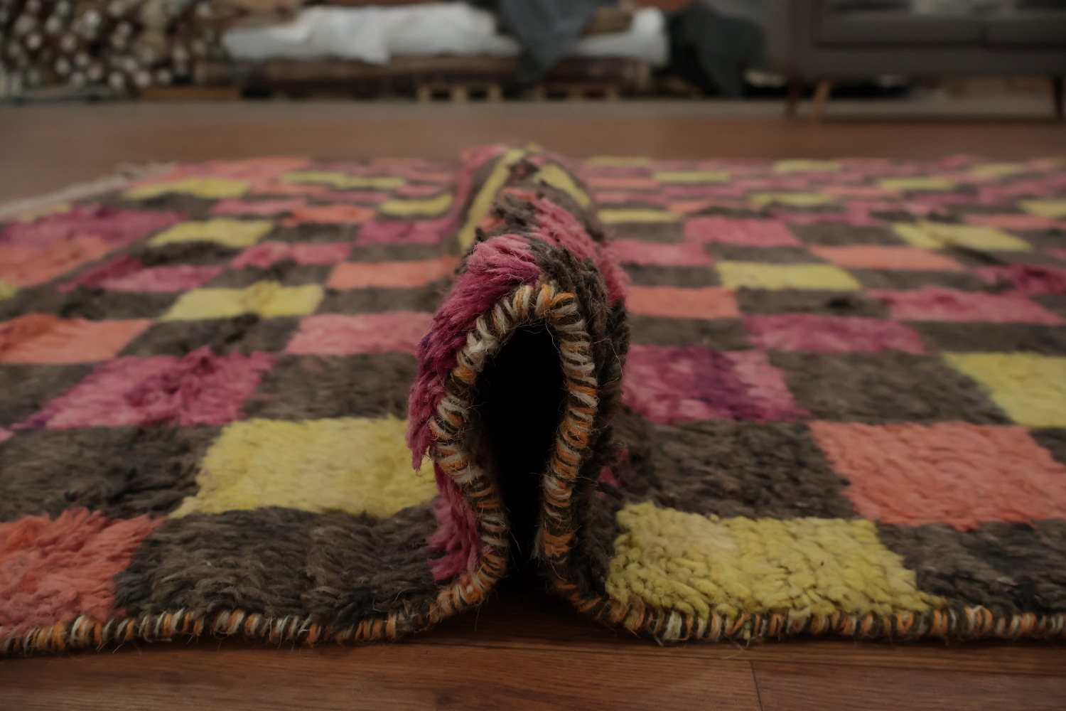 Checkered Moroccan Area Rug 6x10 for a Chic and Modern Look