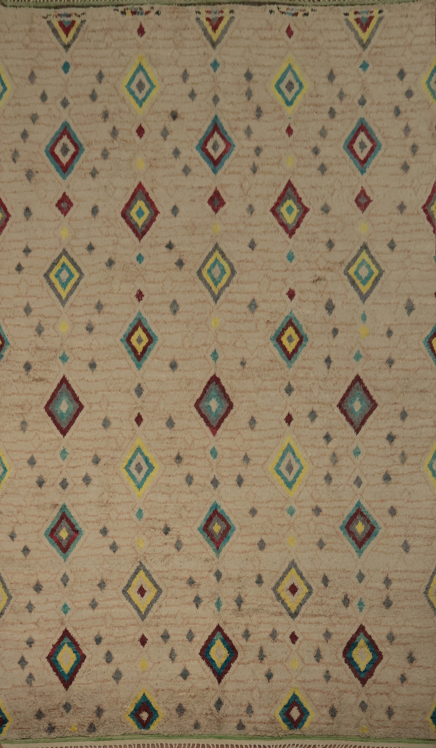 Intricate Diamonds Moroccan Large Rug 12x19 for Contemporary Homes