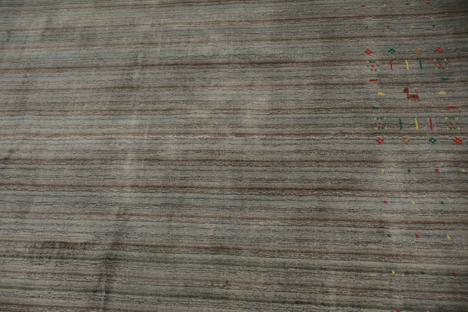 Sophisticated Neutral: Gray Square Gabbeh Rug 10x10