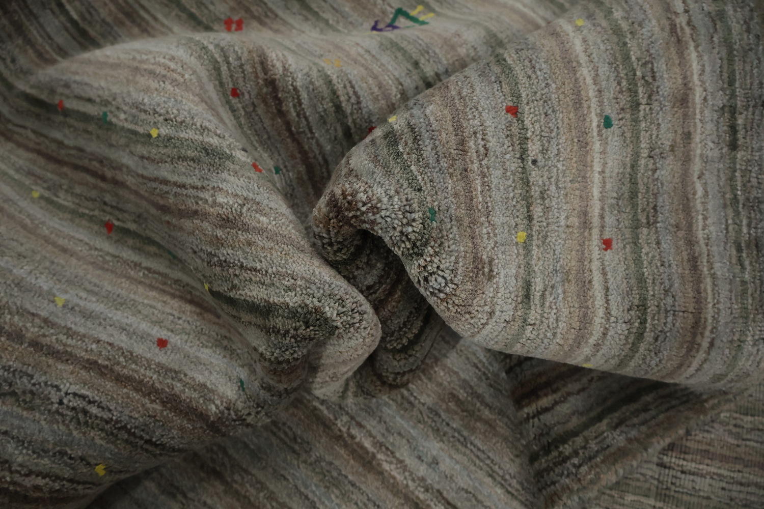 Sophisticated Neutral: Gray Square Gabbeh Rug 10x10