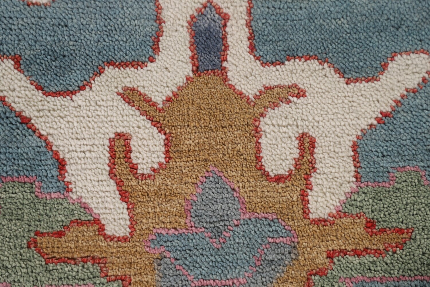 Floral Blue Oushak Indian Area Rug 9x12