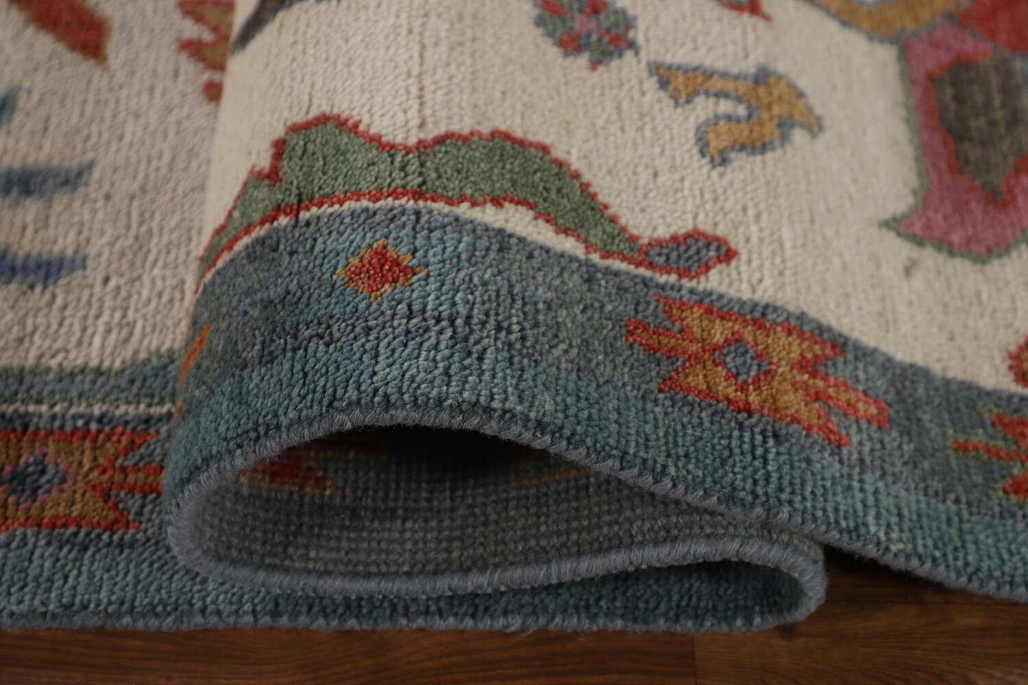Floral Blue Oushak Indian Area Rug 9x12
