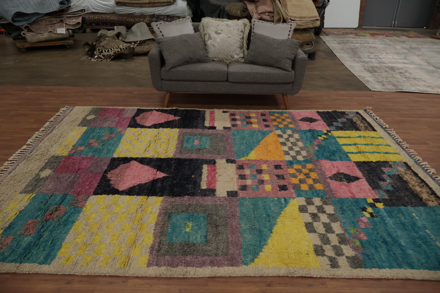 Geometric Plush Moroccan Oriental Area Rug 8x11