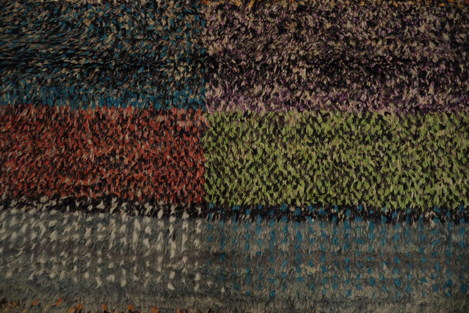Colorful Patchwork Design Moroccan Area Rug 8x11 for Artistic Home Decor