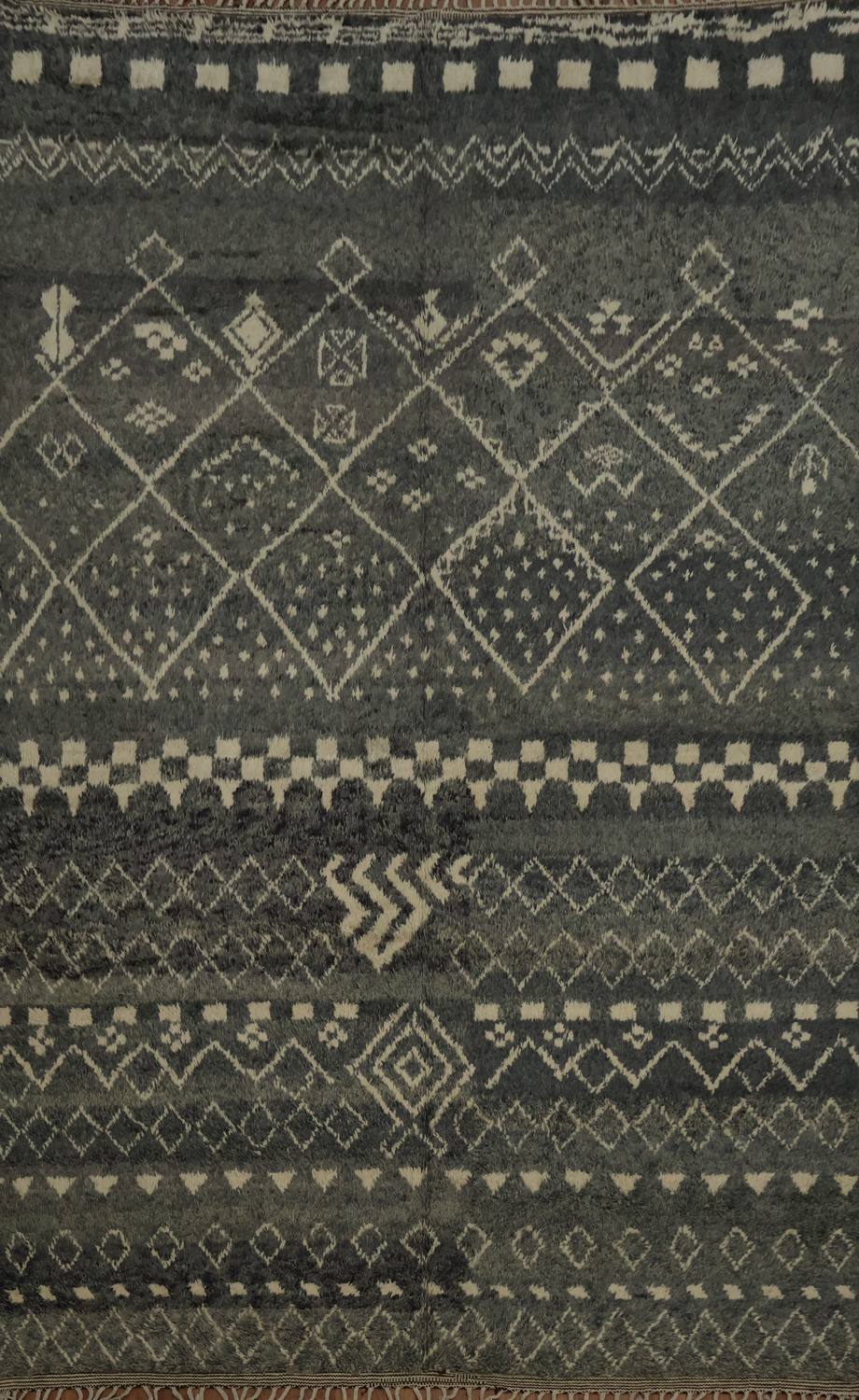 Intricate Pattern Moroccan Large Area Rug 9x13 Tribal Inspiration