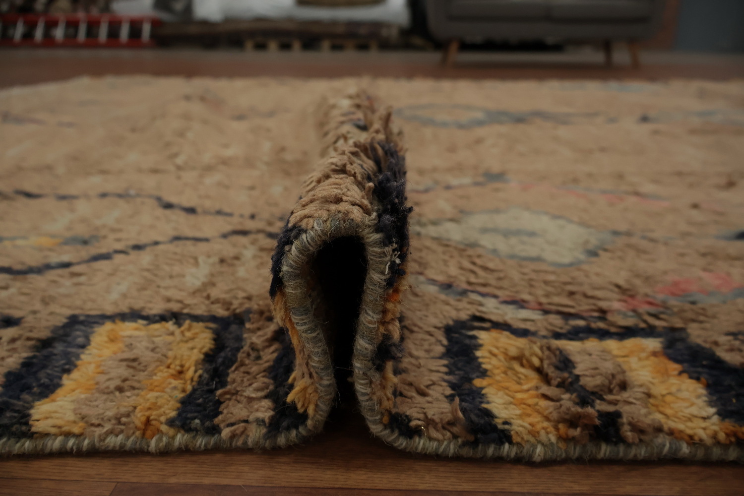 Playful Warm Palette Plush Moroccan Large Area Rug 9x13