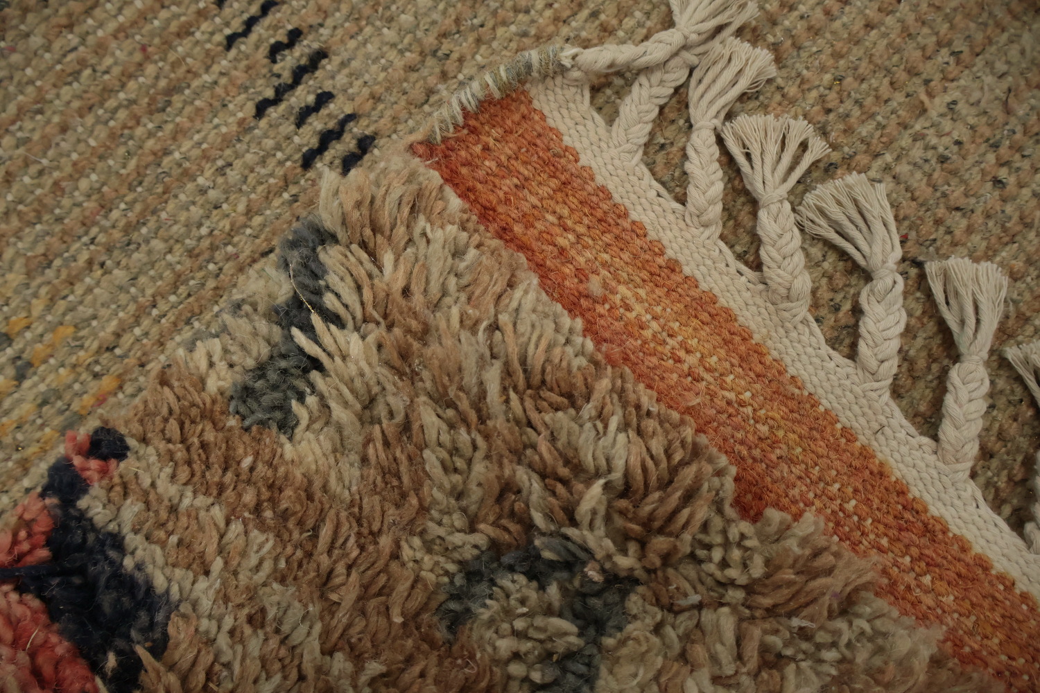 Playful Warm Palette Plush Moroccan Large Area Rug 9x13