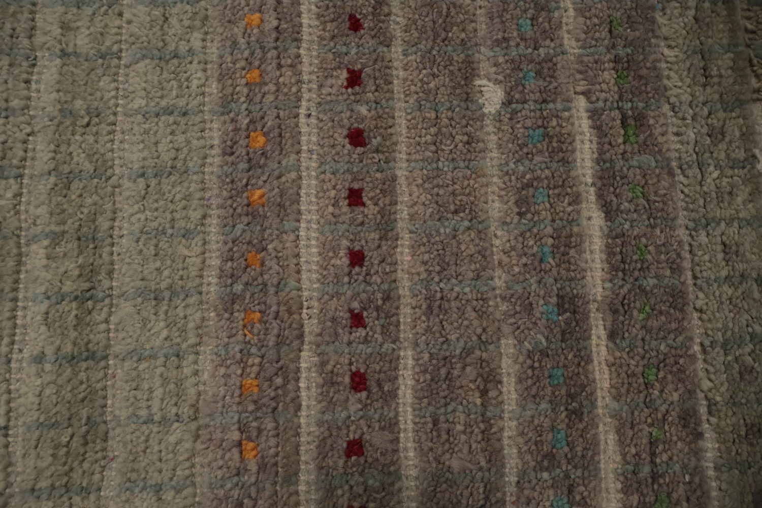 Earth Tone Moroccan Area Rug 8x10 with Subtle Textured Lines