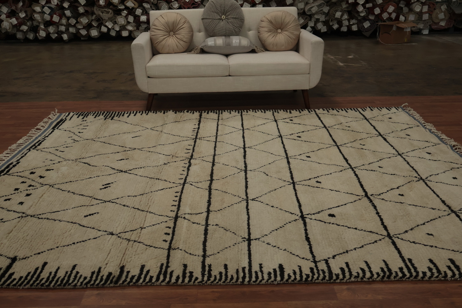 Handcrafted Berber Moroccan Living Room Area Rug 8x10