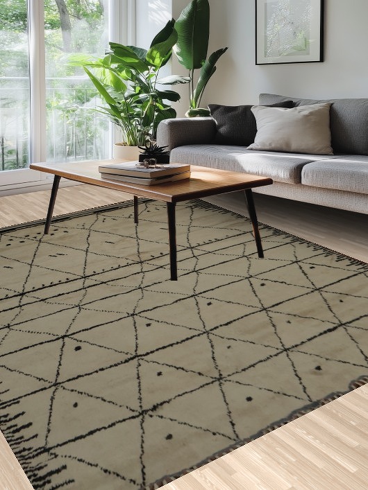 Handcrafted Berber Moroccan Living Room Area Rug 8x10