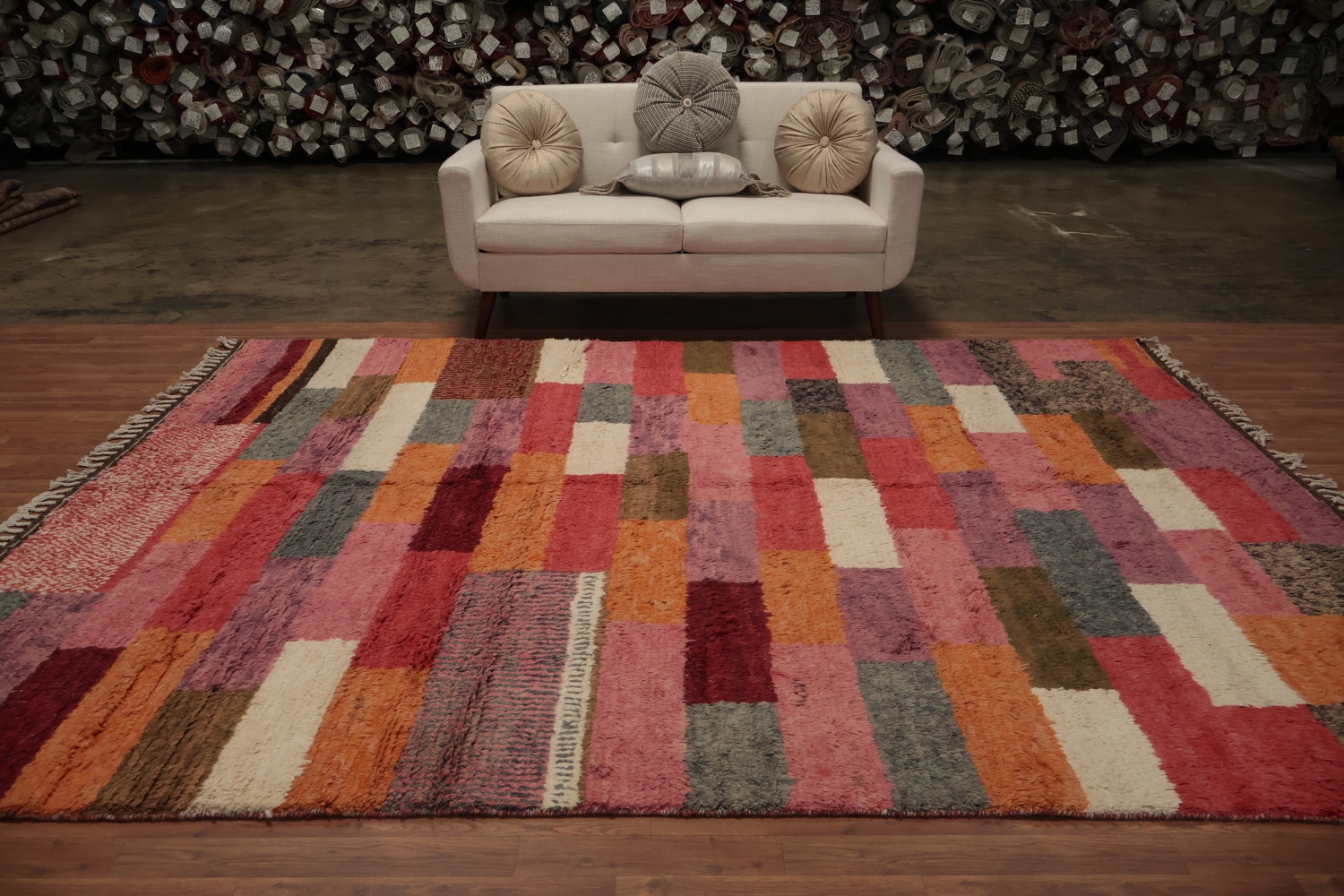All-Over Plush Moroccan Living Room Area Rug 8x11
