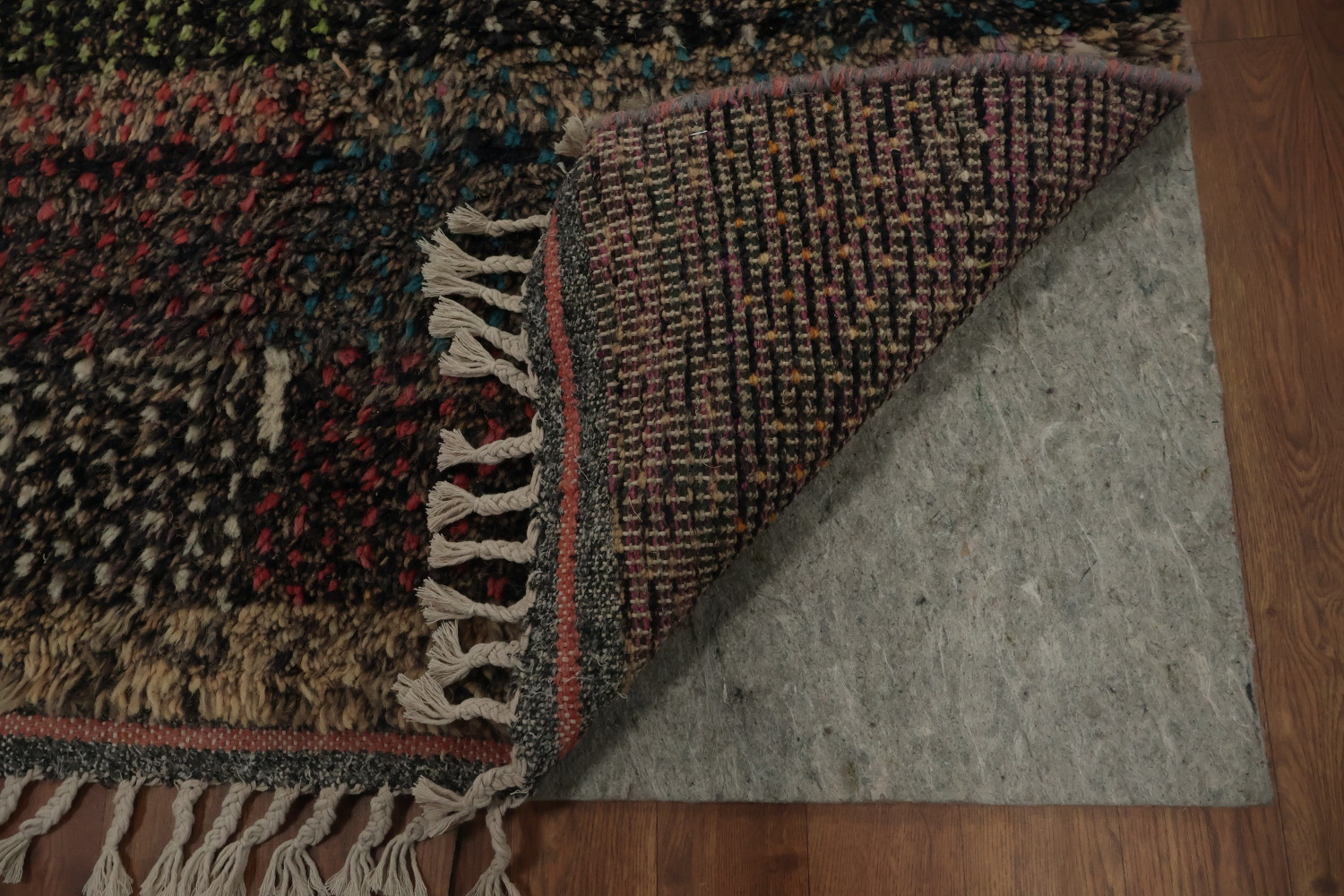 Checkered Plush Moroccan Pakistan Area Rug 8x11