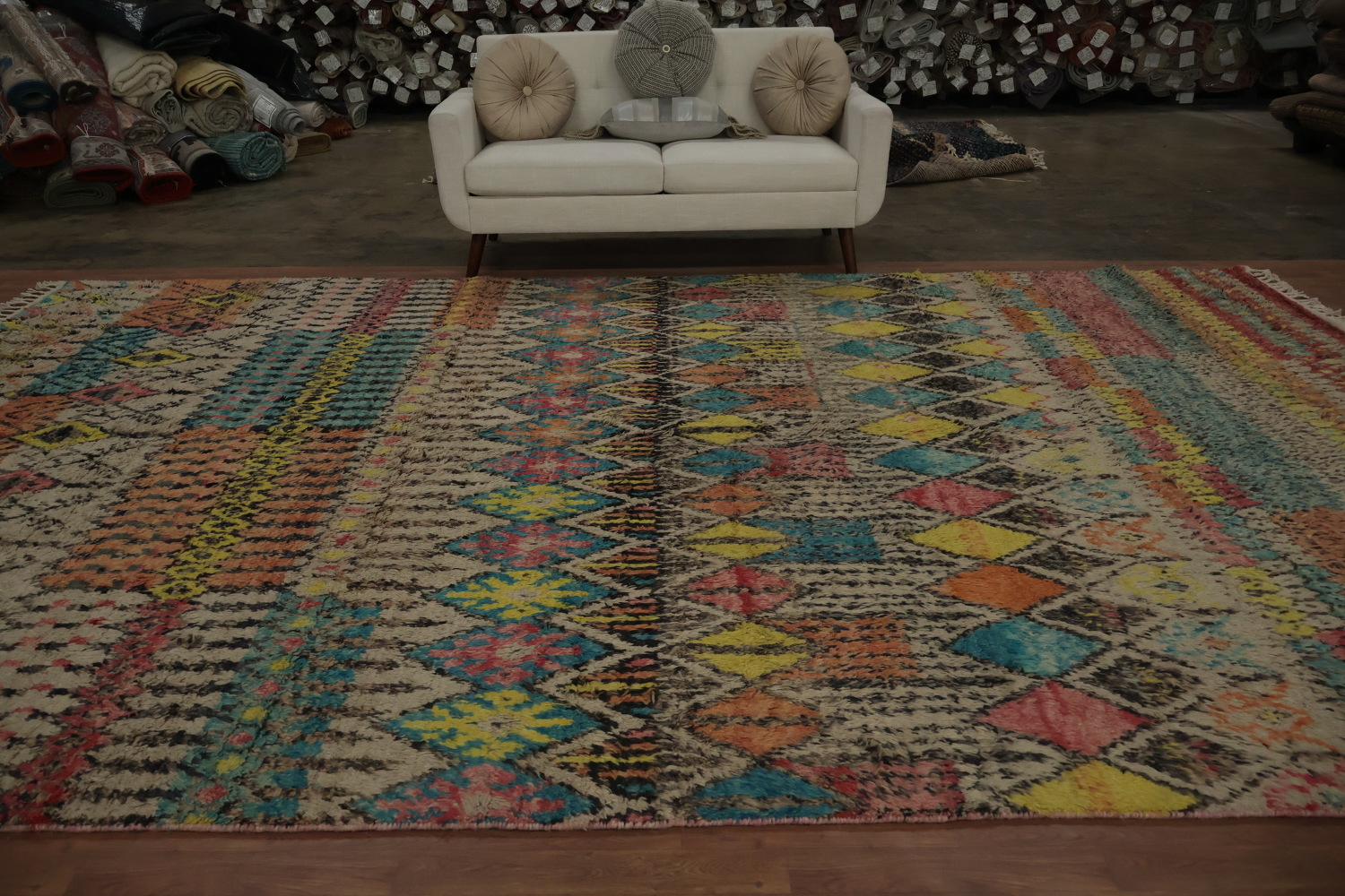 Bohemian Moroccan Area Rug 9x15 for a Modern Artistic Touch