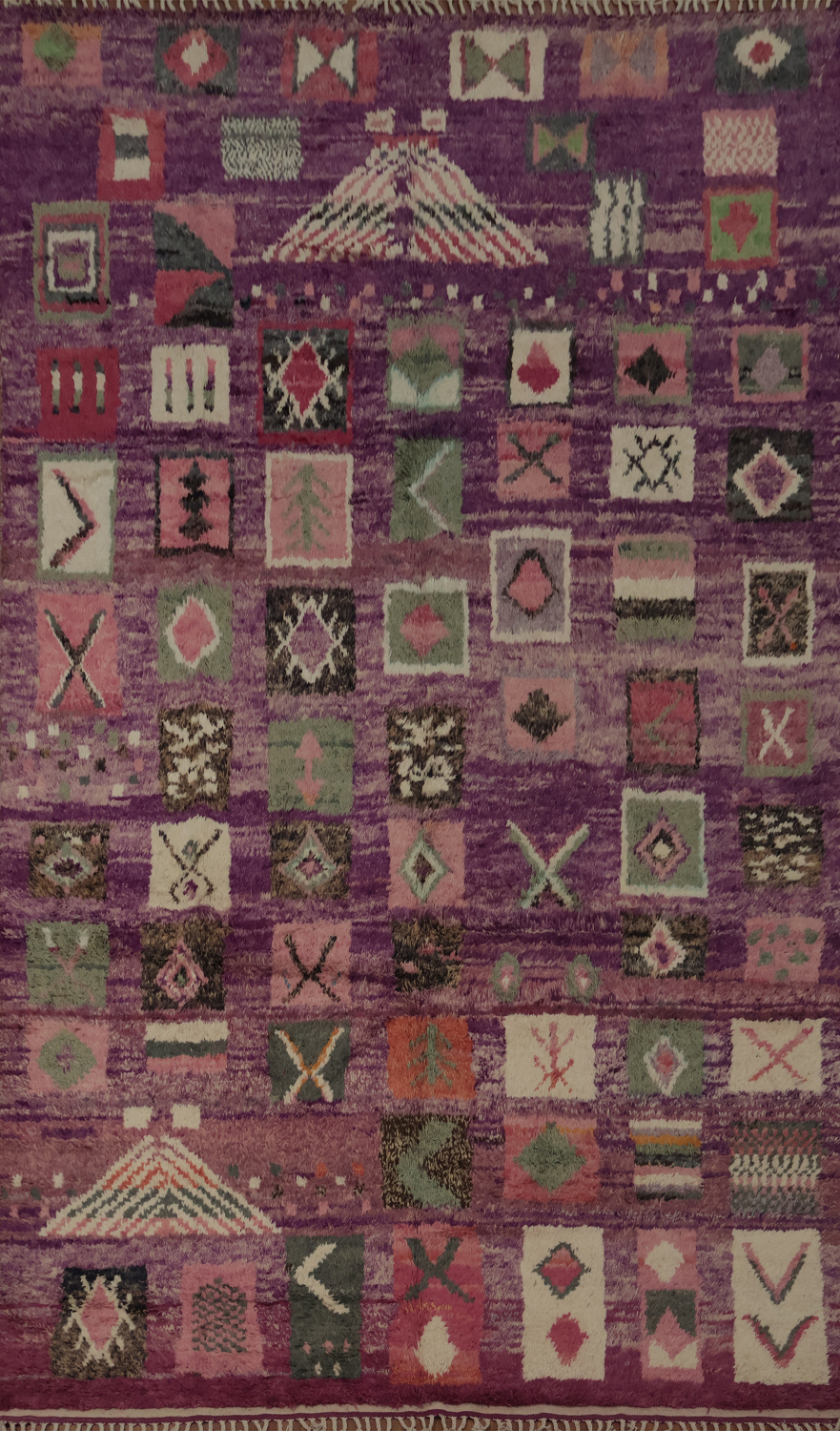 Purple Tribal Moroccan Oriental Large Rug 9x15