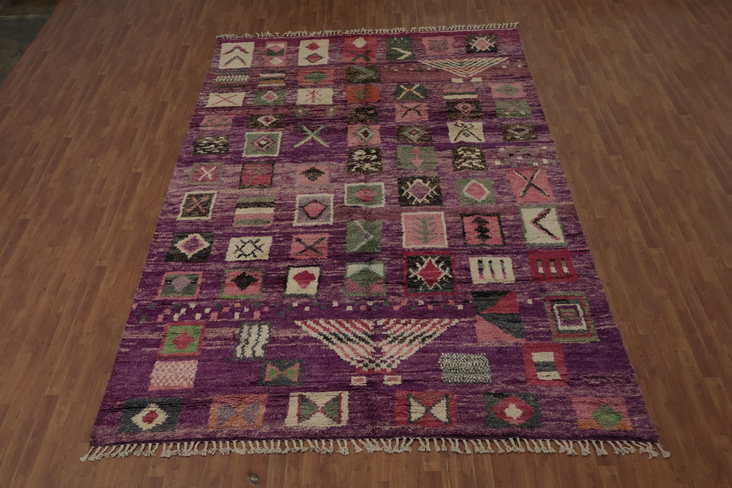 Purple Tribal Moroccan Oriental Large Rug 9x15