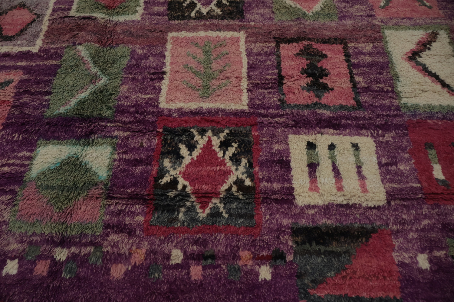 Purple Tribal Moroccan Oriental Large Rug 9x15