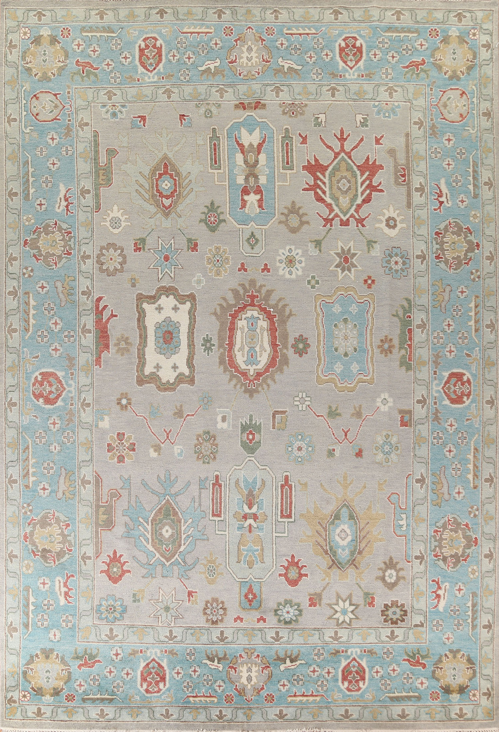 Handmade Oushak Oriental Large Rug 10x14