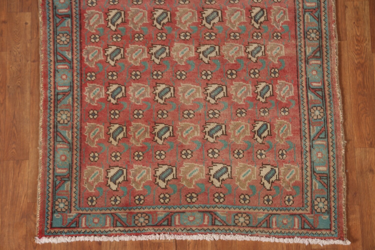 Vintage Geometric Tabriz Persian Rug 4x5