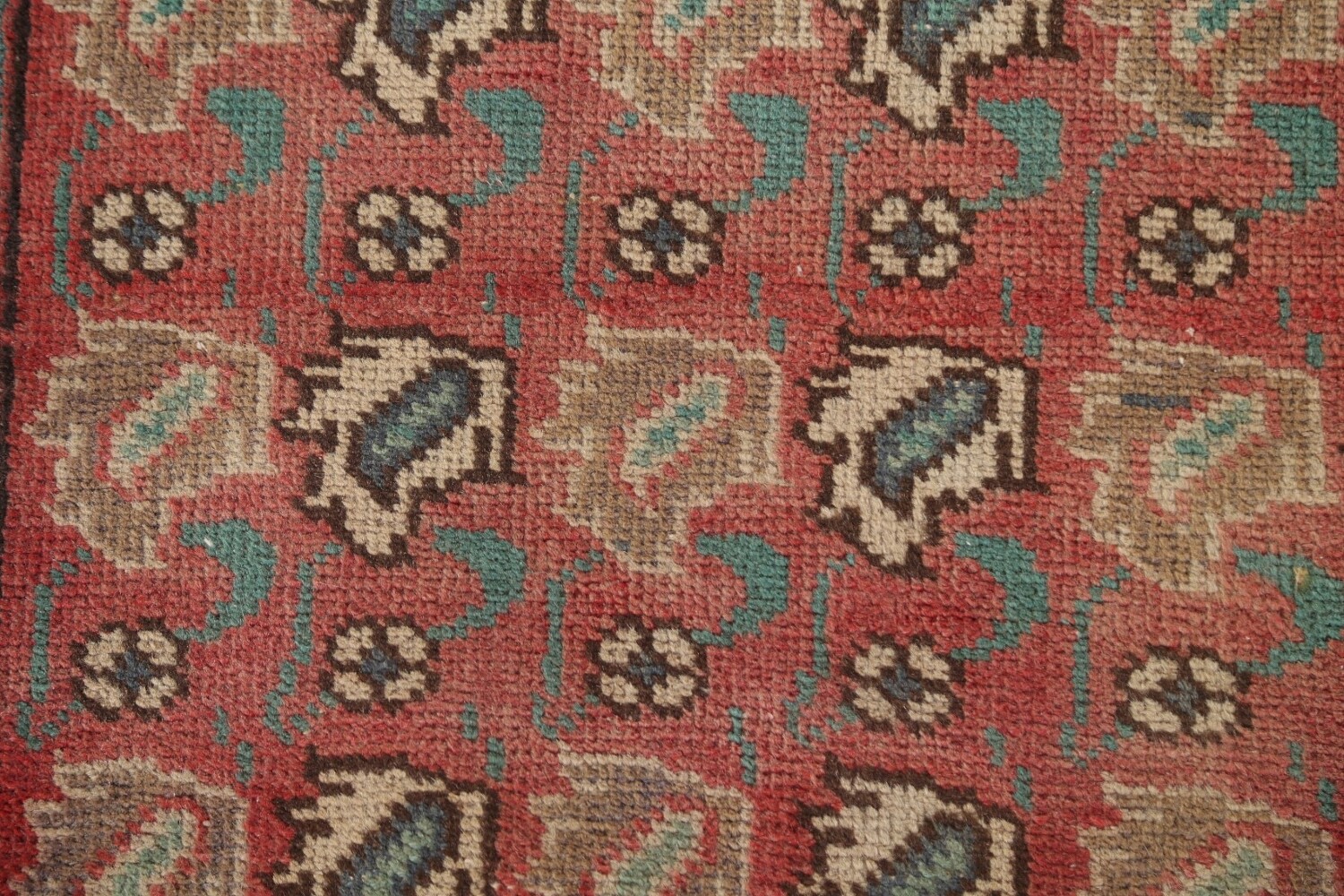 Vintage Geometric Tabriz Persian Rug 4x5