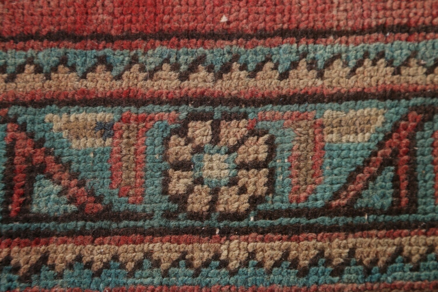 Vintage Geometric Tabriz Persian Rug 4x5