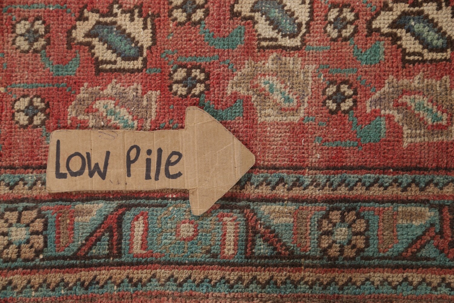 Vintage Geometric Tabriz Persian Rug 4x5