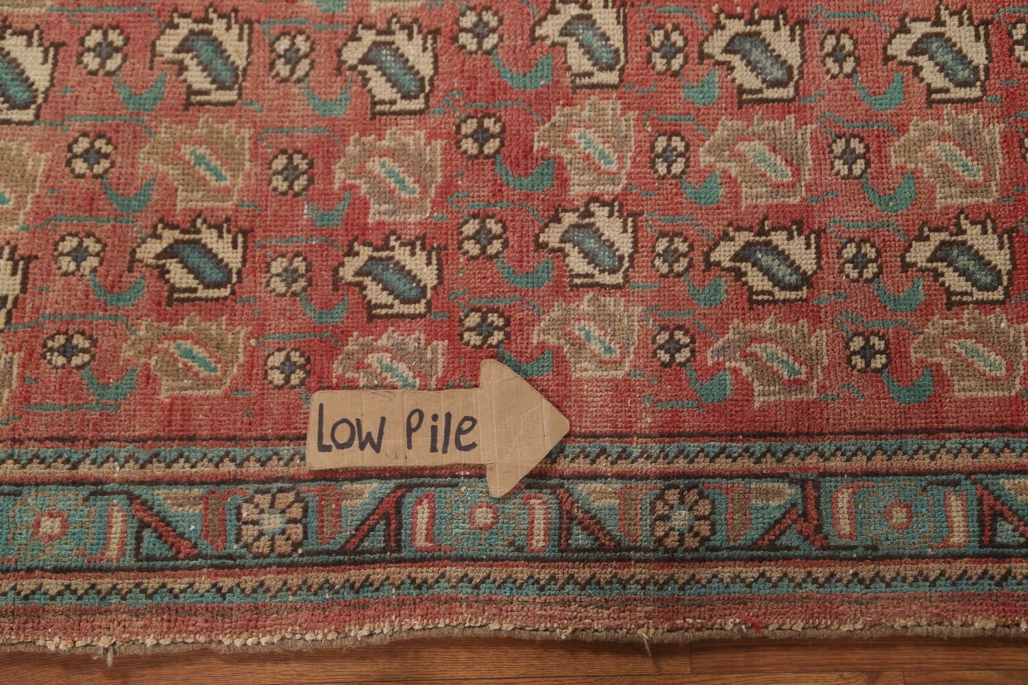 Vintage Geometric Tabriz Persian Rug 4x5