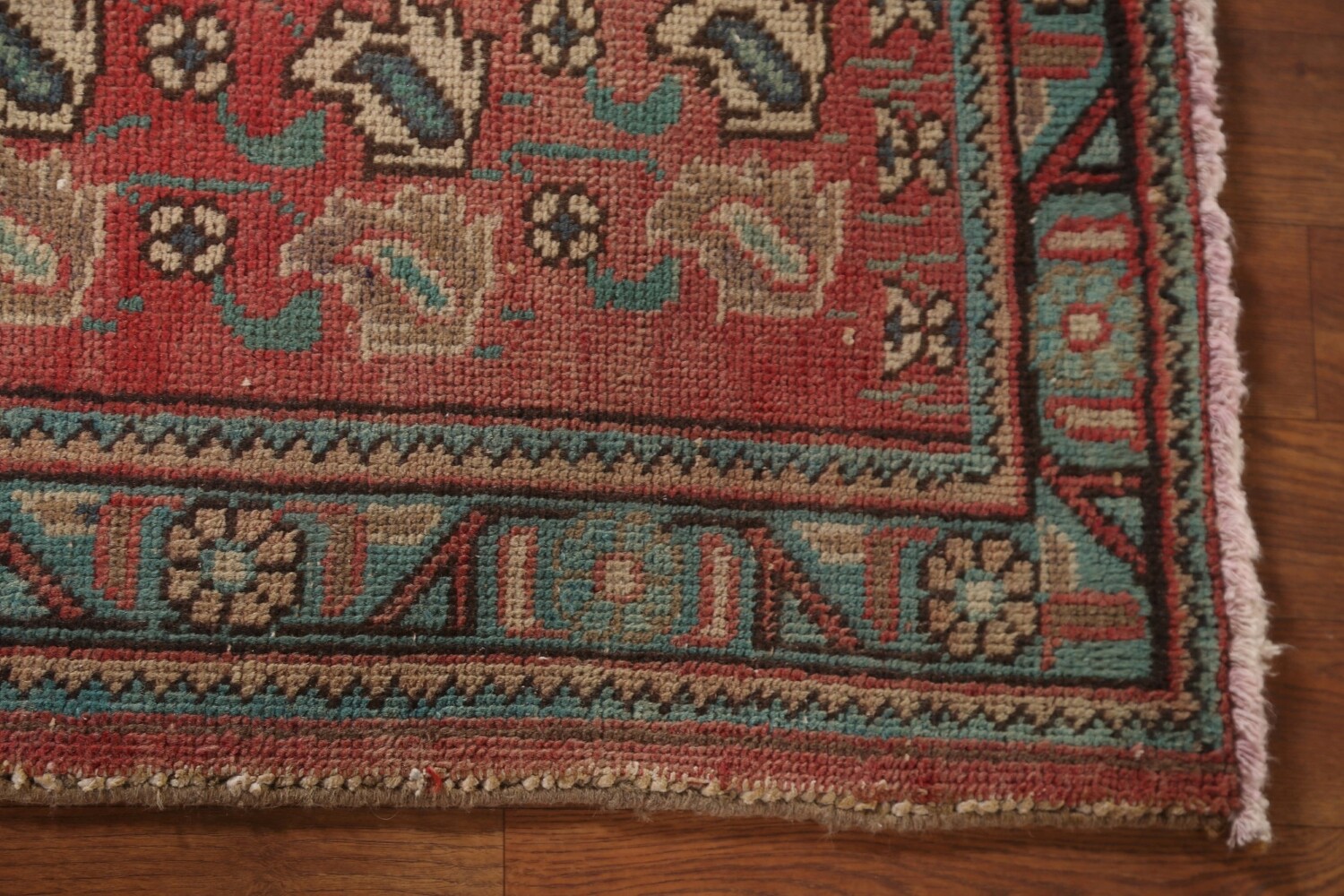 Vintage Geometric Tabriz Persian Rug 4x5