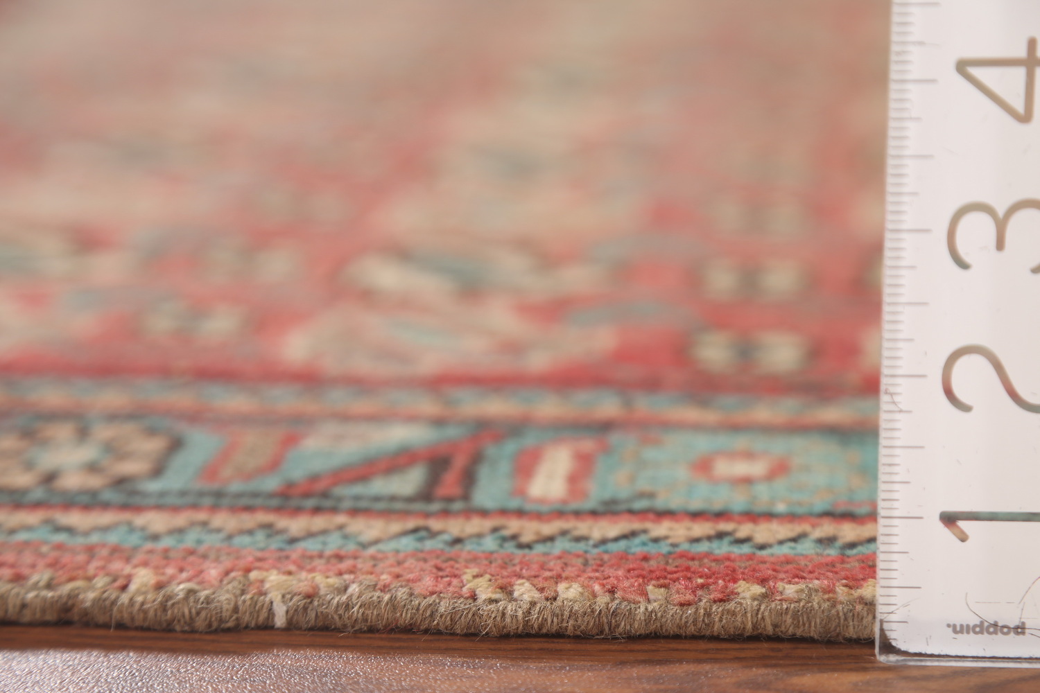 Vintage Geometric Tabriz Persian Rug 4x5