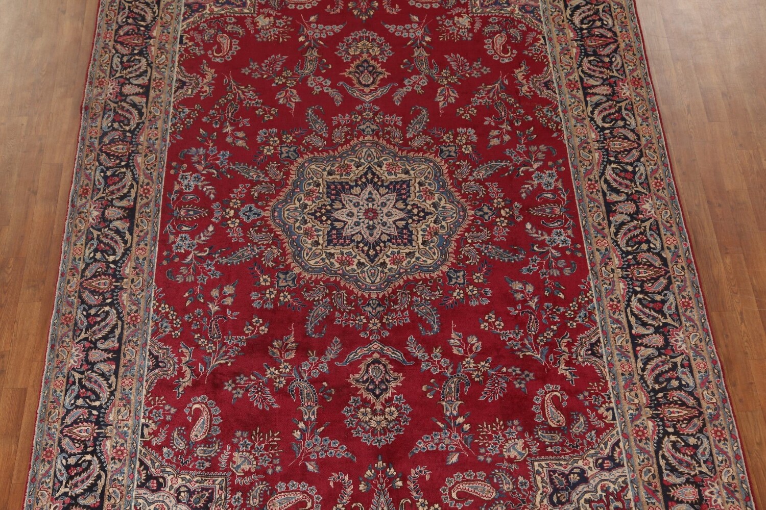 Antique Vegetable Dye Yazd Persian Area Rug 8x12