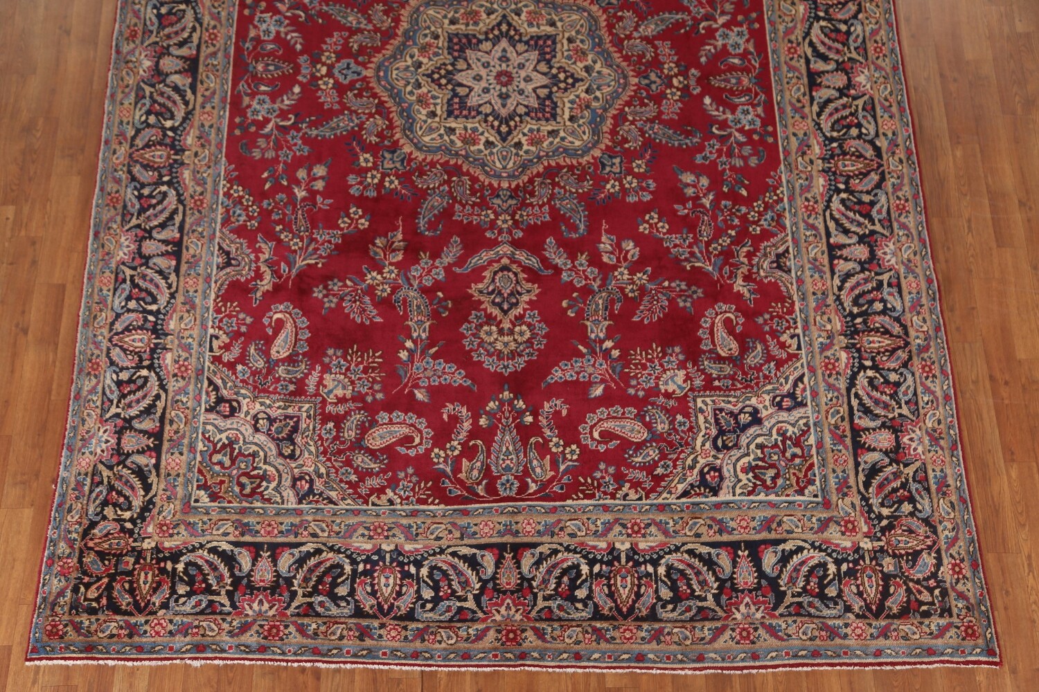 Antique Vegetable Dye Yazd Persian Area Rug 8x12
