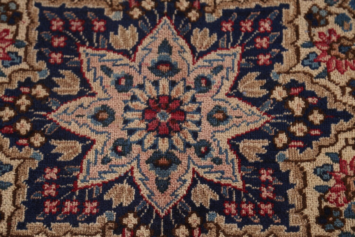 Antique Vegetable Dye Yazd Persian Area Rug 8x12