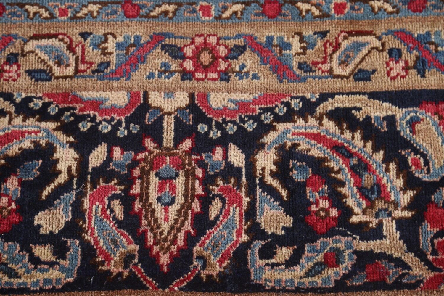 Antique Vegetable Dye Yazd Persian Area Rug 8x12